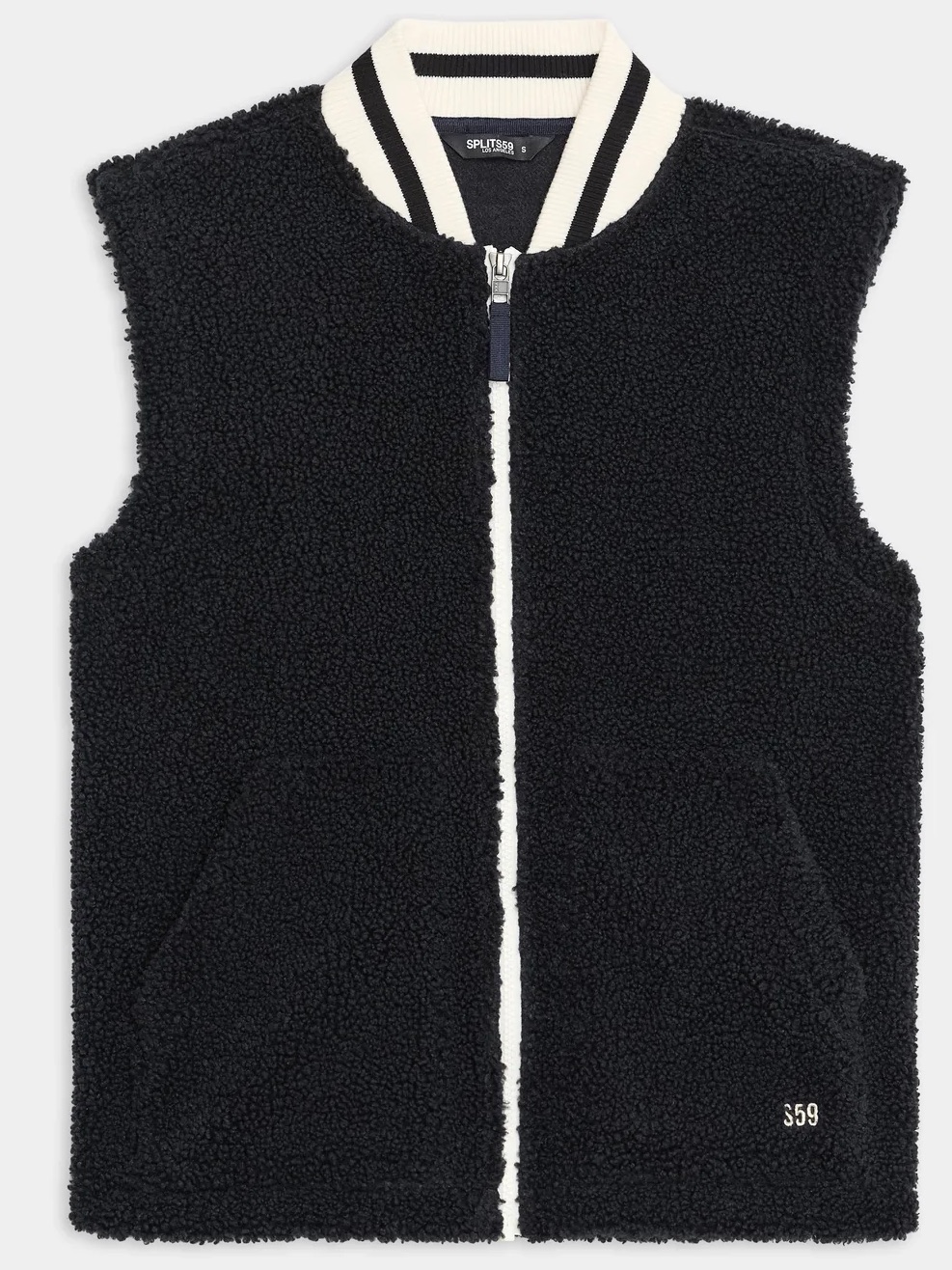 Nwt Splits59 Aster Sherpa Vest - Black Fleece , Brand New